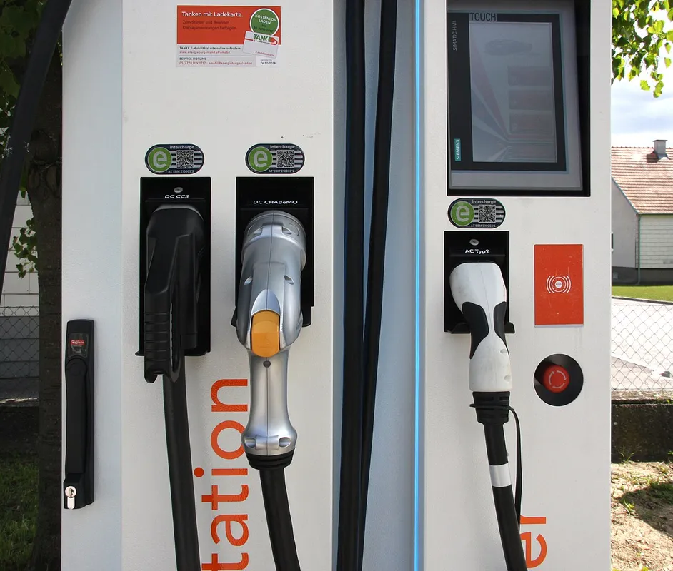 Close-up of charging connectors at Kasernenstraße 13a, Eisenstadt, Burgenland, Austria